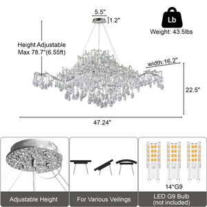 Modern Tree Crystal Chandelier
