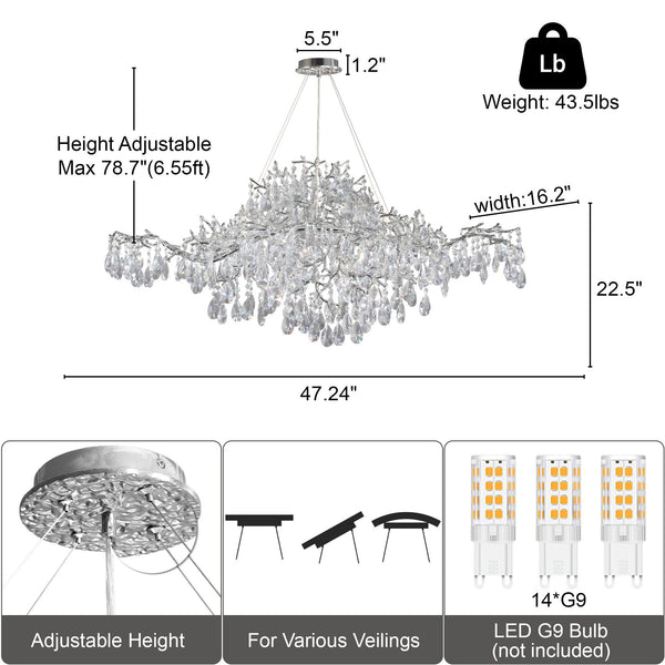 Modern Tree Crystal Chandelier