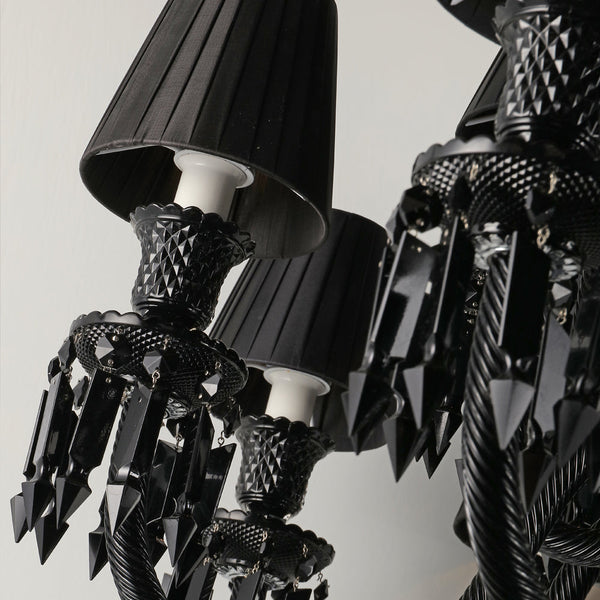 18 Lights Black Bacara Crystal Lighting