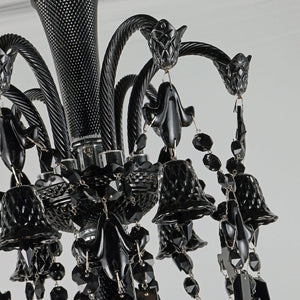 18 Lights Black Bacara Crystal Lighting