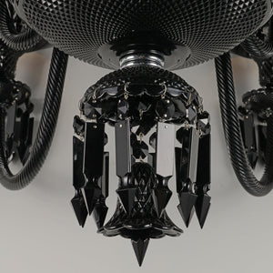 18 Lights Black Bacara Crystal Lighting