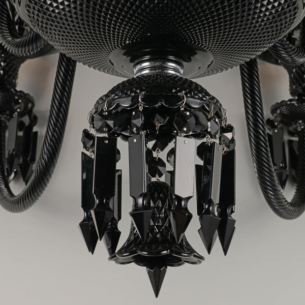 18 Lights Black Bacara Crystal Lighting