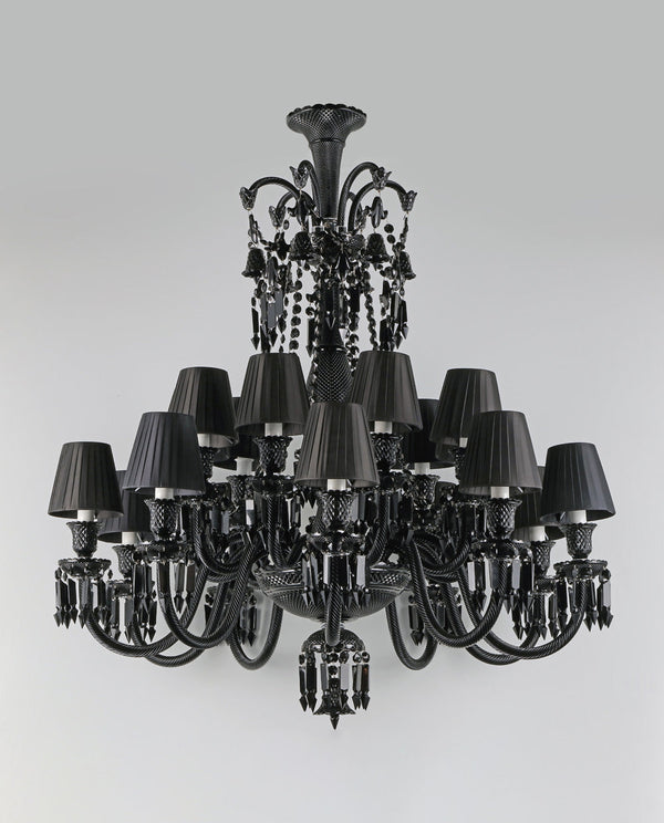 18 Lights Black Bacara Crystal Lighting
