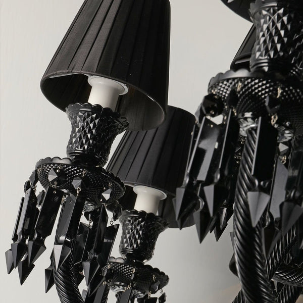 18 Lights Black Crystal Lighting - Arialamps