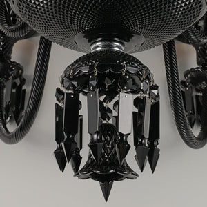 18 Lights Black Crystal Lighting - Arialamps