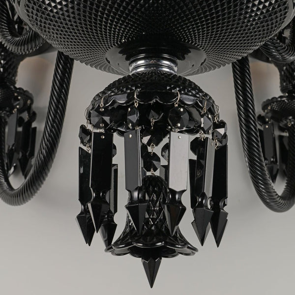 18 Lights Black Crystal Lighting - Arialamps