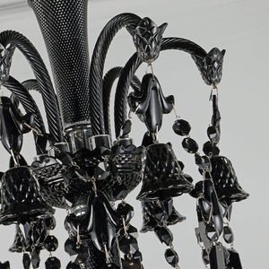 18 Lights Black Crystal Lighting - Arialamps