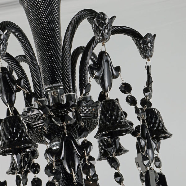 18 Lights Black Crystal Lighting - Arialamps