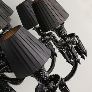 18 Lights Black Crystal Lighting - Arialamps