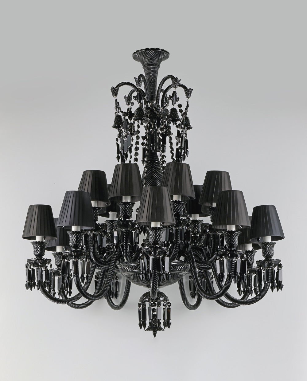 18 Lights Black Crystal Lighting - Arialamps