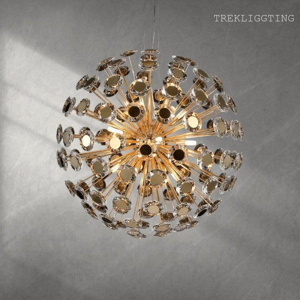 Spherical 18-Light Crystal Chandelier