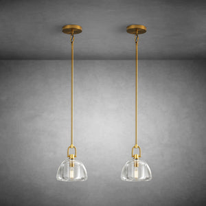 7" Glass Modern Black Pendant Lights(2PCS)