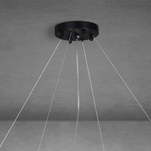 7-Tier 39" Black Chandelier