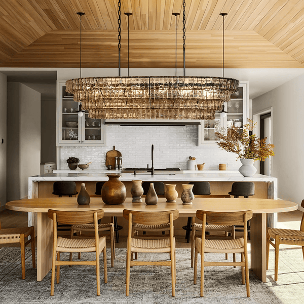 Ghiaccio Oval Chandelier 54"W/65"W - Arialamps