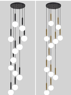 Extra Large Nordic Minimalist Long Pendant Light for Spiral Staircase/High-ceiling Room