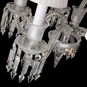 24 Lights Crystal Chandelier with Lampshades - Arialamps