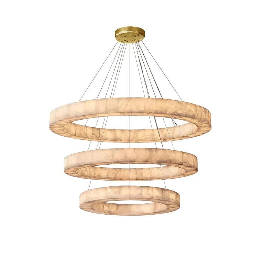 3 - Tier Round Marble Chandelier - Arialamps