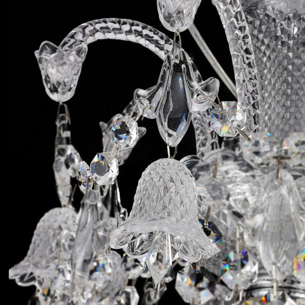 36 Lights Crystal Lighting with Lampshades - Arialamps