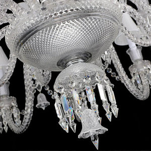 36 Lights Crystal Lighting with Lampshades - Arialamps