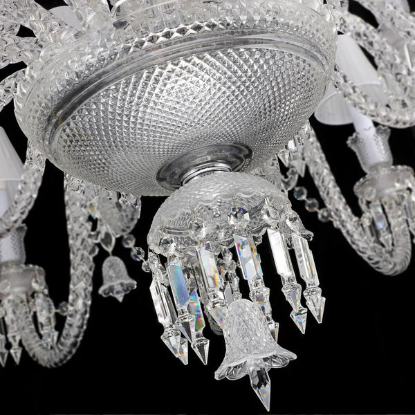 36 Lights Crystal Lighting with Lampshades - Arialamps