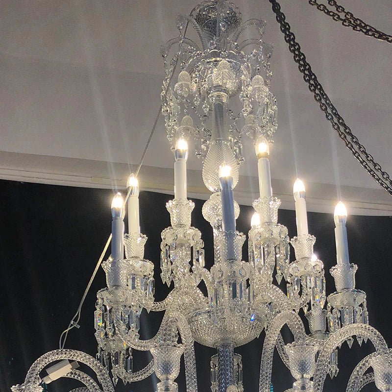 36 Lights Solstice Chandelier Clear Big Lighting - Arialamps