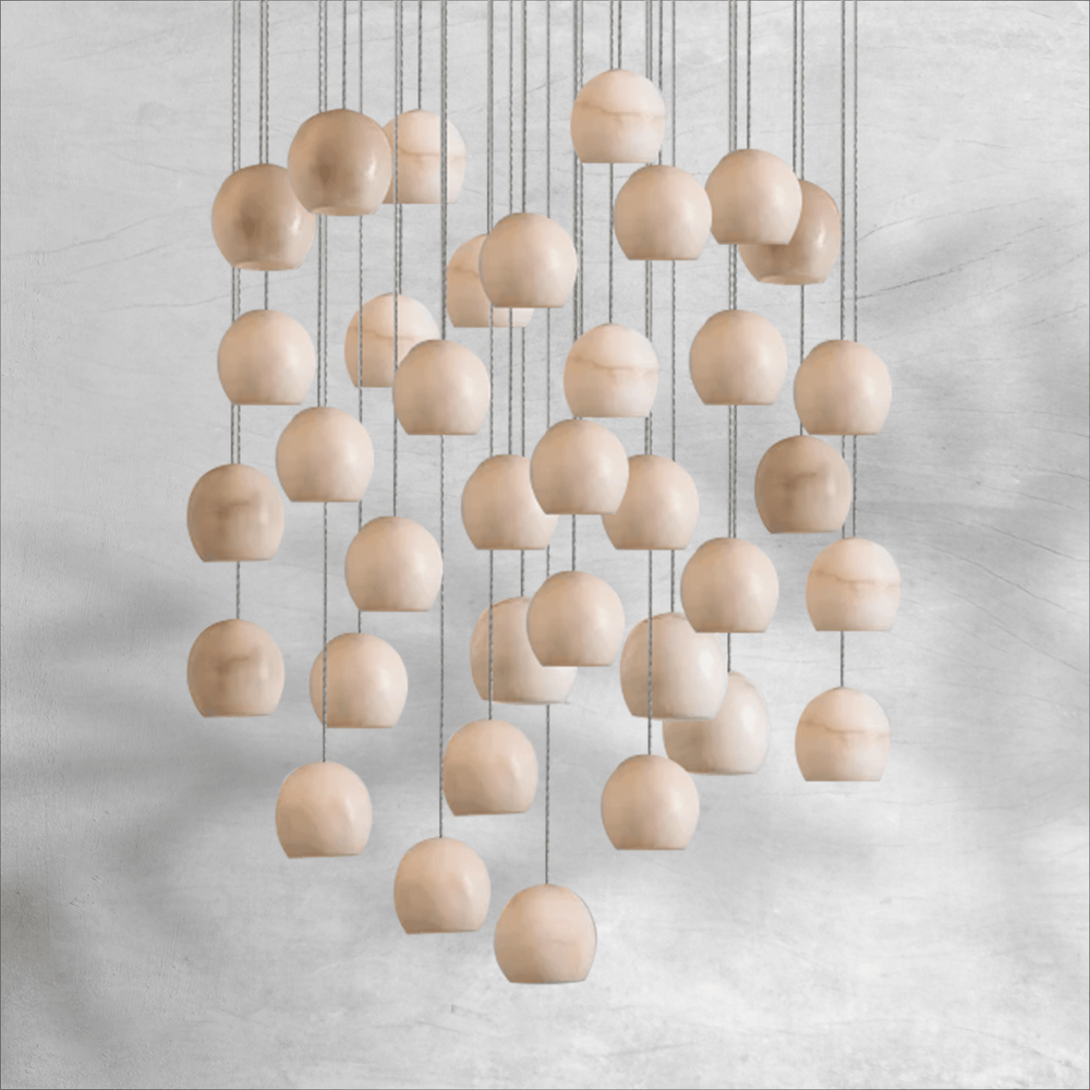 Maeva Round Chandelier 3/7/15/36 Light - Arialamps