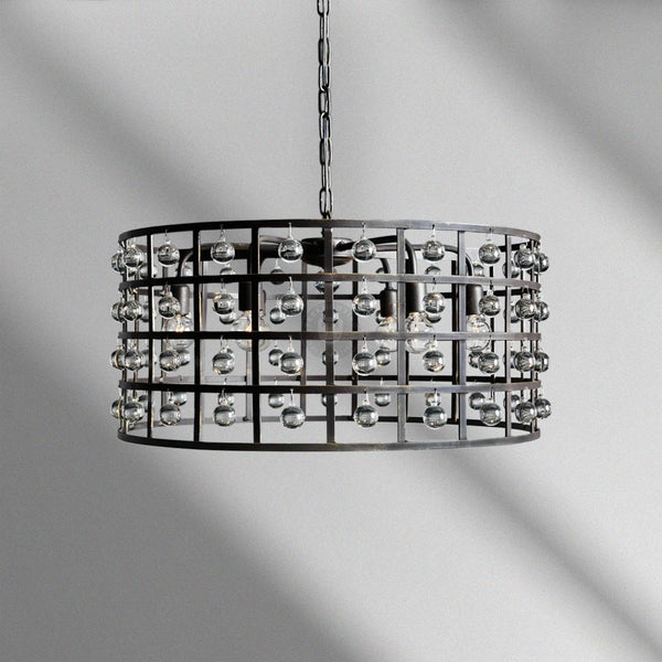 La Cage Round Chandelier 6" 8" 12"