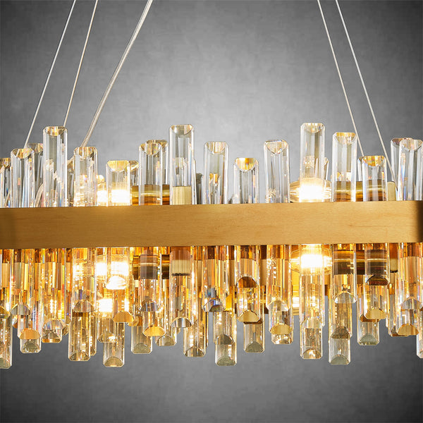 Modern Rectangular Crystal Chandeliers