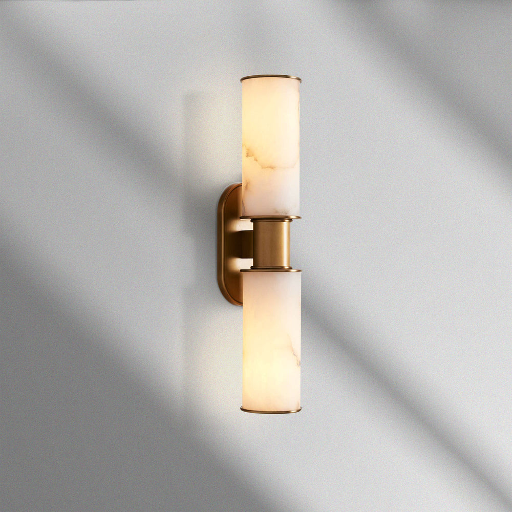 Harlin Alabaster 2-Light Wall Sconce