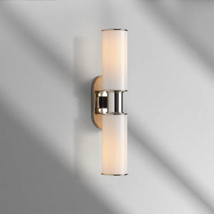 Harlin Modern Milk Glass 2-Light Wall Sconce