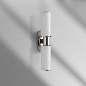 Harlin Modern Milk Glass 2-Light Wall Sconce