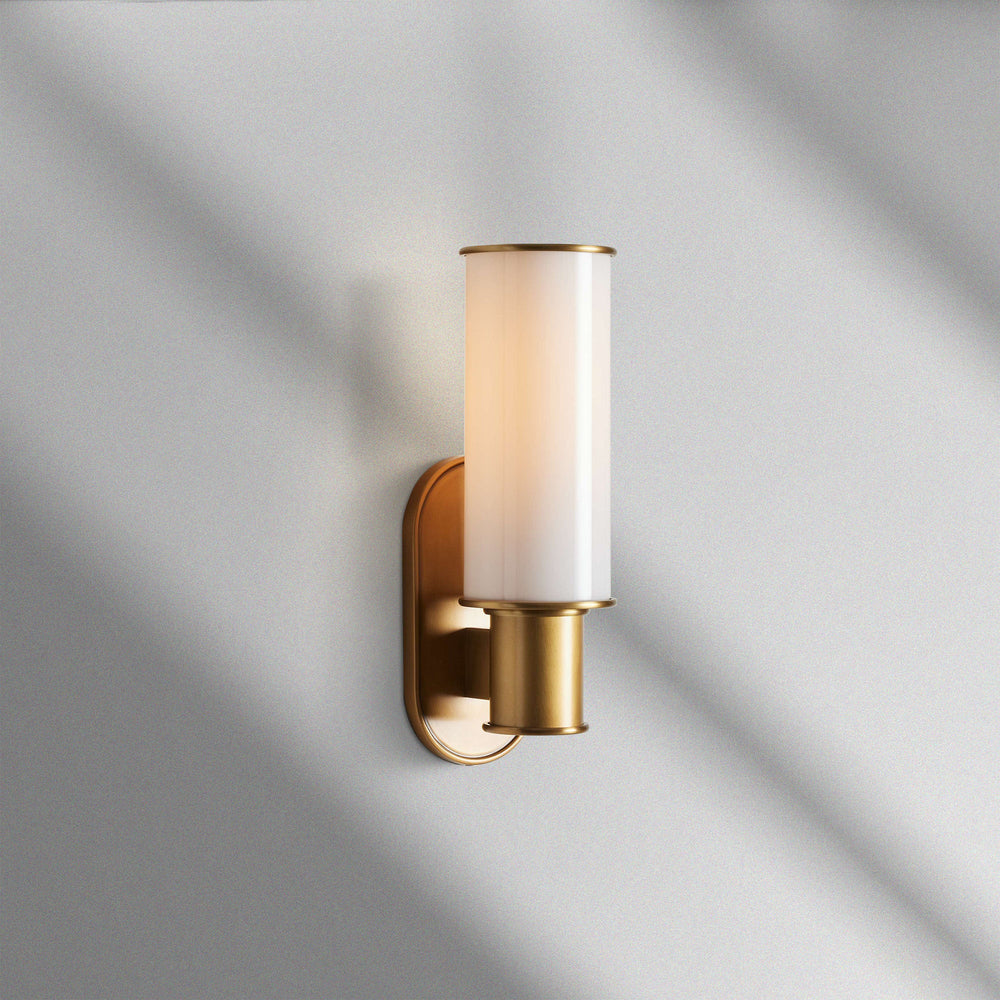 Harlin Modern Milk Glass Wall Sconce
