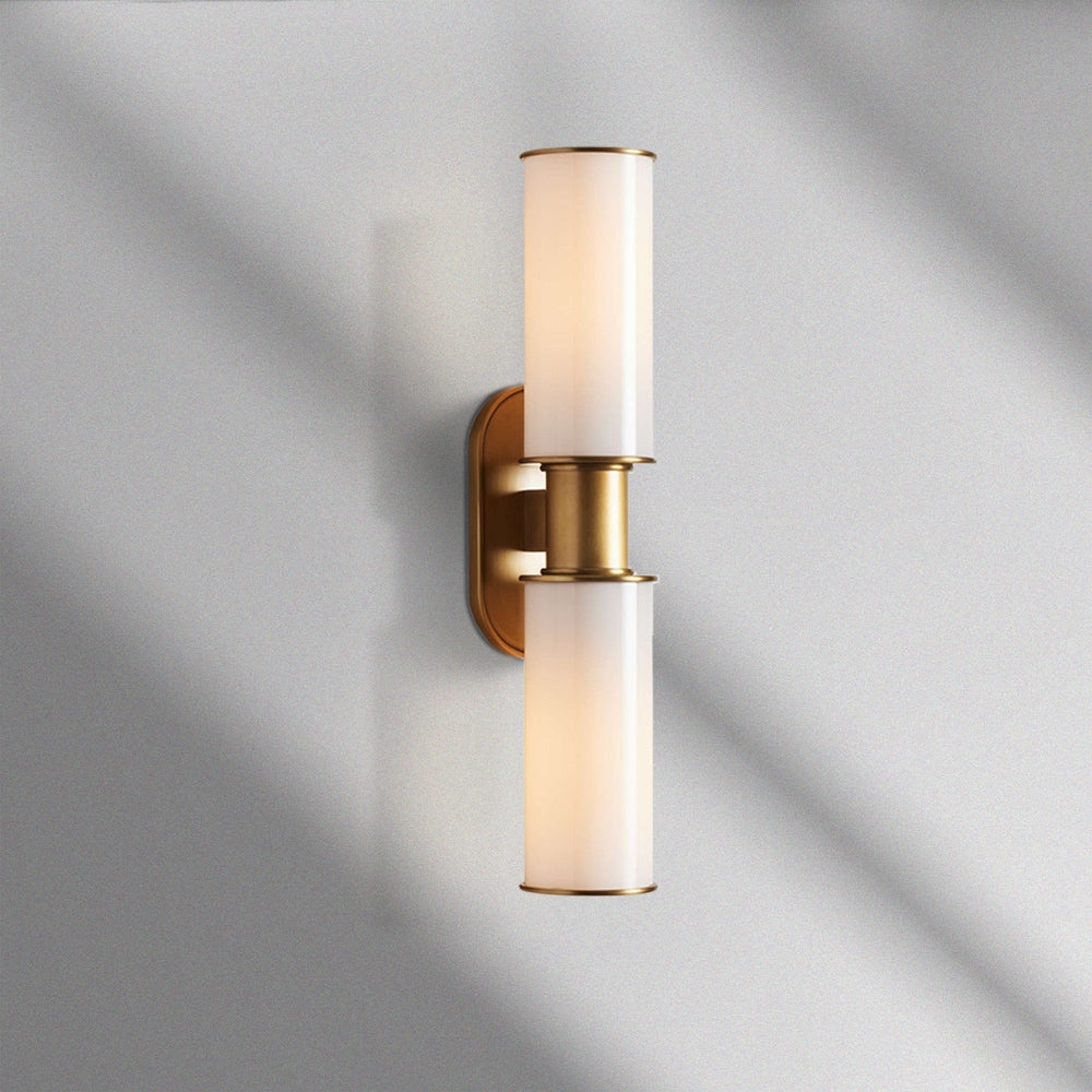 Harlin Modern Milk Glass 2-Light Wall Sconce