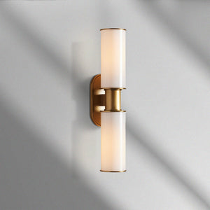 Harlin Modern Milk Glass 2-Light Wall Sconce