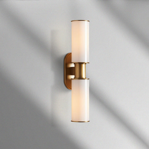 Harlin Modern Milk Glass 2-Light Wall Sconce