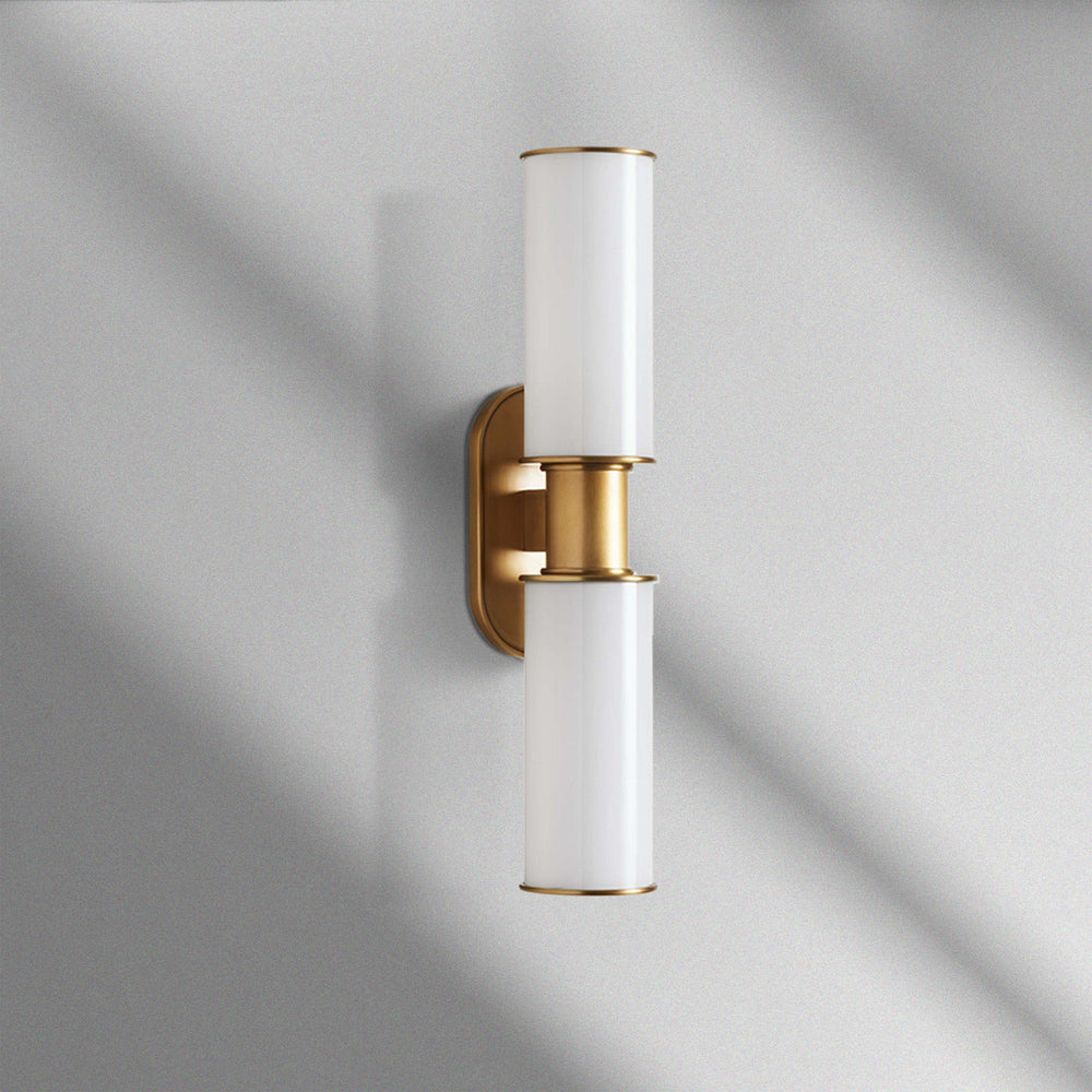 Harlin Modern Milk Glass 2-Light Wall Sconce