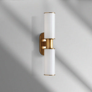 Harlin Modern Milk Glass 2-Light Wall Sconce