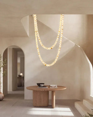 Modern LED Natural Alabaster Globes Beads Hanging Chandelier Indoor Lighting Fixture Modern Pendant lamp