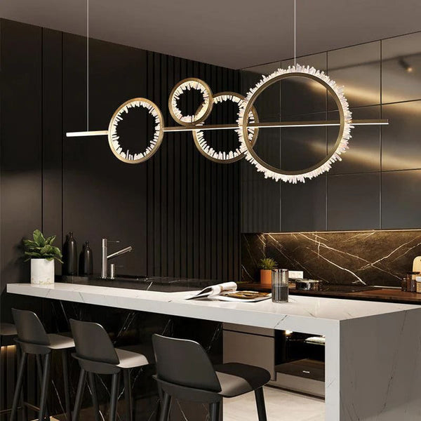 Rose Rock Crystal Gear Chandelier Contemporary Chandelier Hallway