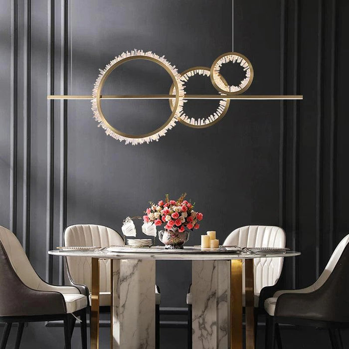 Rose Rock Crystal Gear Chandelier Contemporary Chandelier Hallway