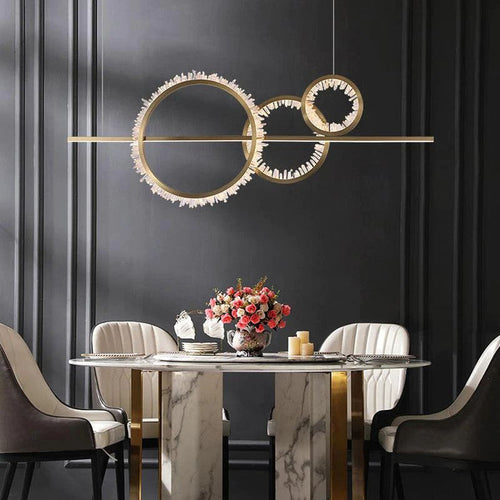 Rose Rock Crystal Gear Chandelier Contemporary Chandelier Hallway