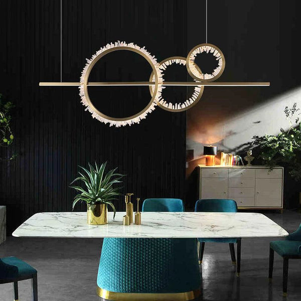 Rose Rock Crystal Gear Chandelier Contemporary Chandelier Hallway