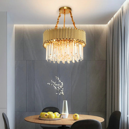 Gleam Gold and Crystal Chandelier