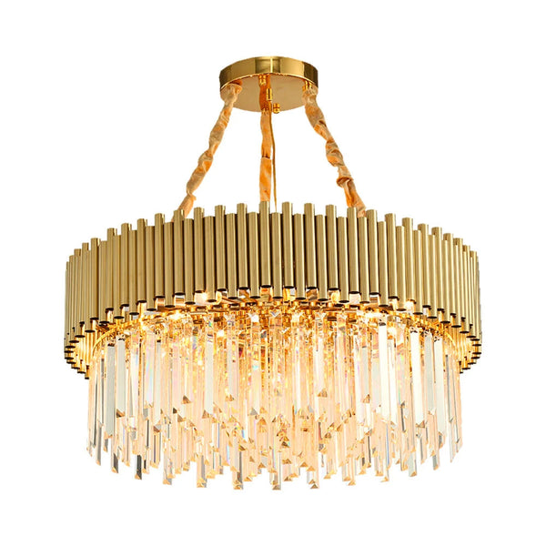 Gleam Gold and Crystal Chandelier