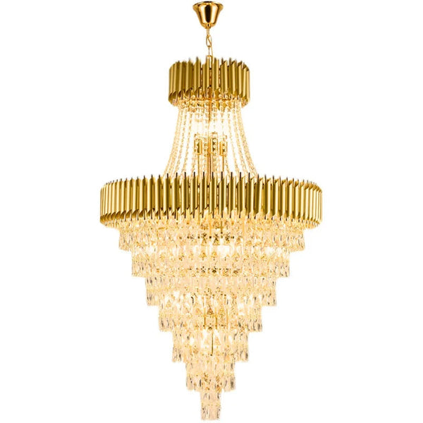 Ethrea Luxurious Gold/Black Crystal Chandelier For Living Room