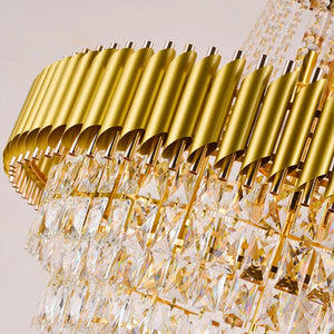 Ethrea Luxurious Gold/Black Crystal Chandelier For Living Room
