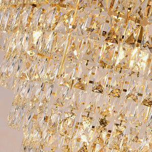 Ethrea Luxurious Gold/Black Crystal Chandelier For Living Room