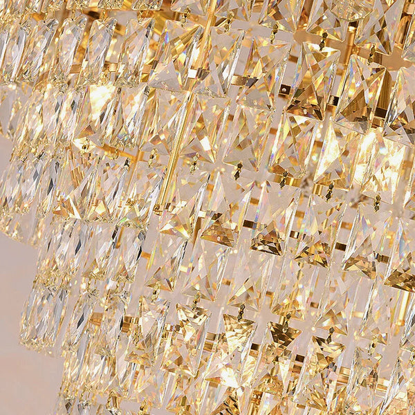 Ethrea Luxurious Gold/Black Crystal Chandelier For Living Room