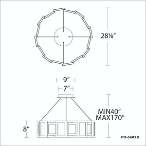 Fury 16 - Light LED Chandelier