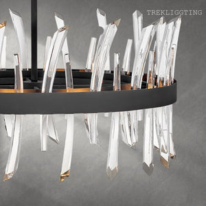 Revel 8 - Light Unique Wagon Wheel Chandelier with Crystal Accents